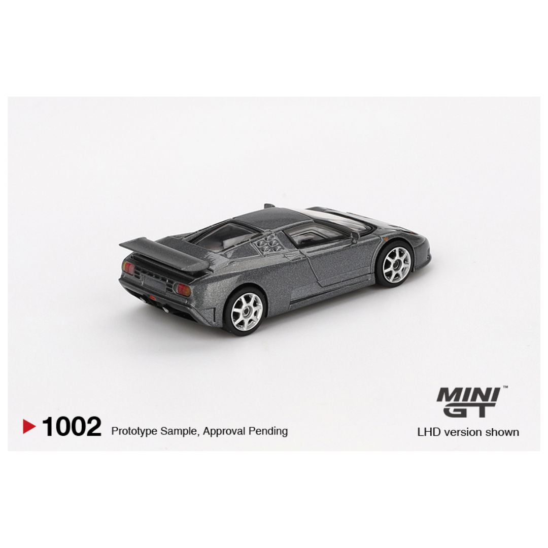Mini GT #1002 BL: Bugatti EB110 Super Sport Grigio Scuro