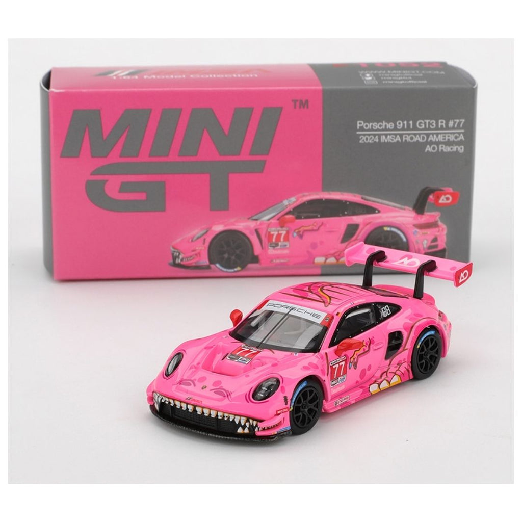 Mini GT #1052: Porsche 911 GT3 R #77 AO Racing 2024 IMSA Road