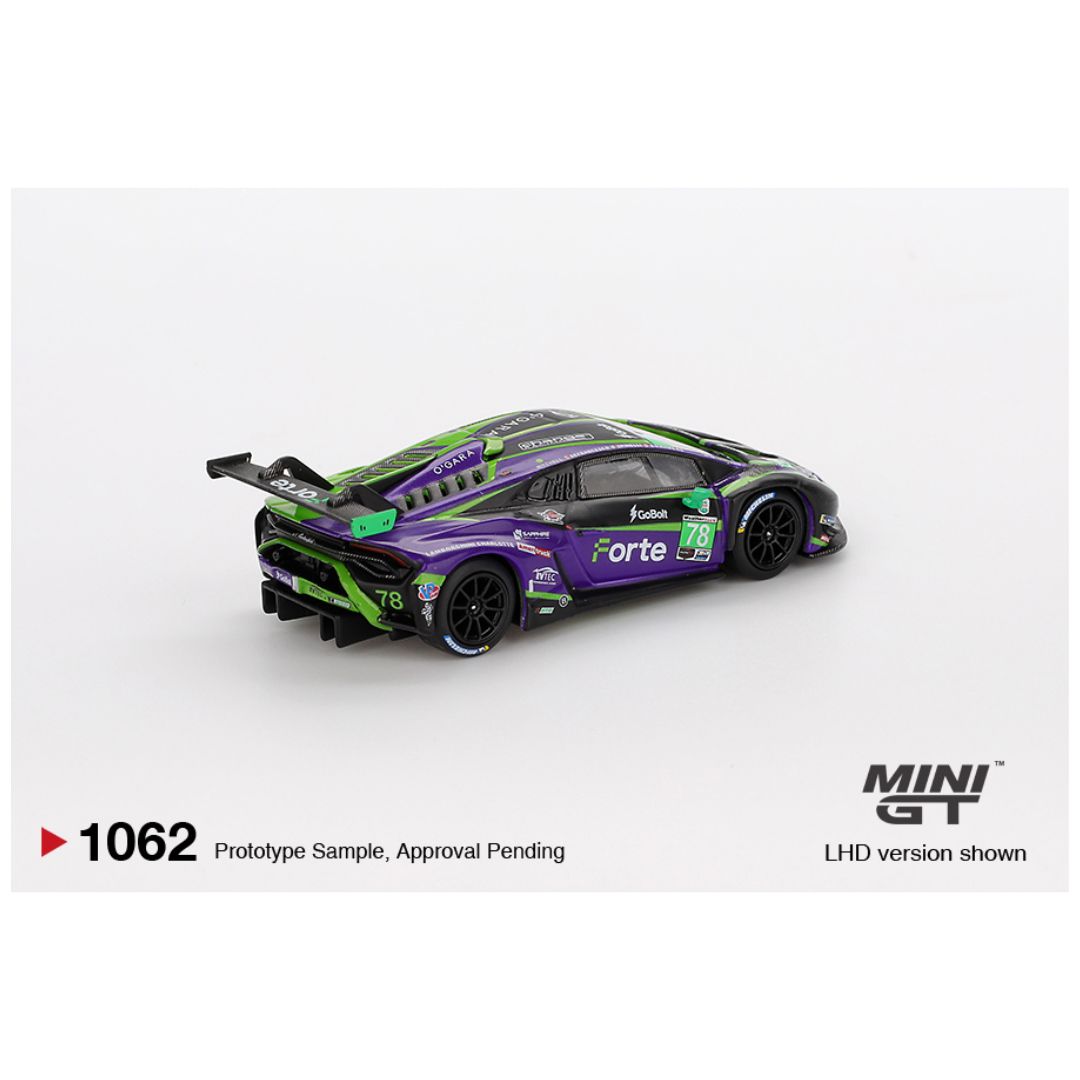Mini GT #1062 Lamborghini Huracán GT3 EVO2 #78 Forte Racing 2024