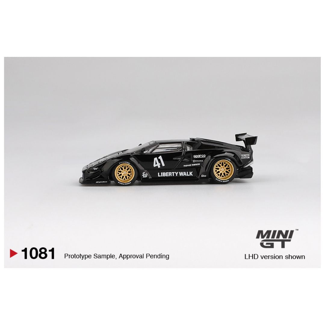Mini GT #1081: Lamborghini Countach LB-Works Black