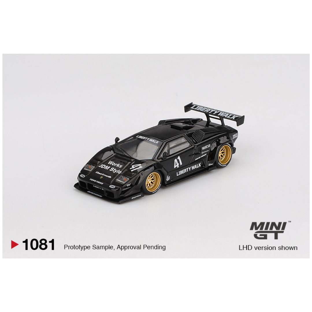 Mini GT #1081: Lamborghini Countach LB-Works Black