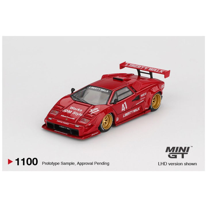 Mini GT #1100: Lamborghini Countach LB-WORKS Red – Krazy Caterpillar
