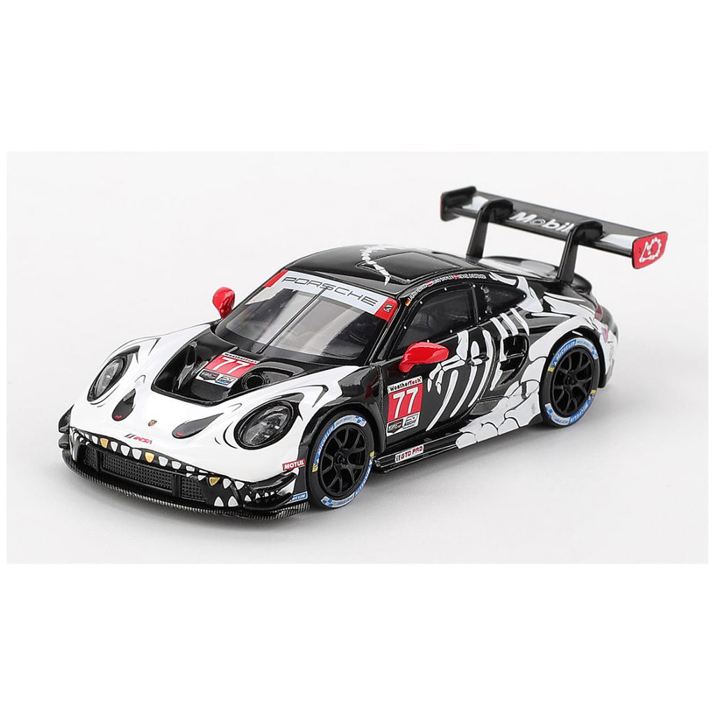 Mini GT #1143: Porsche 911 GT3 R #77 AO Racing 2025 IMSA Petit Le Mans