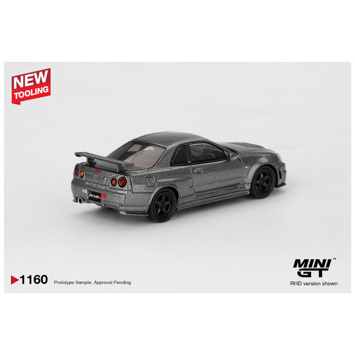 Mini GT #1160: Nissan Skyline GT-R Dark Metal Gray (NISMO BNR34