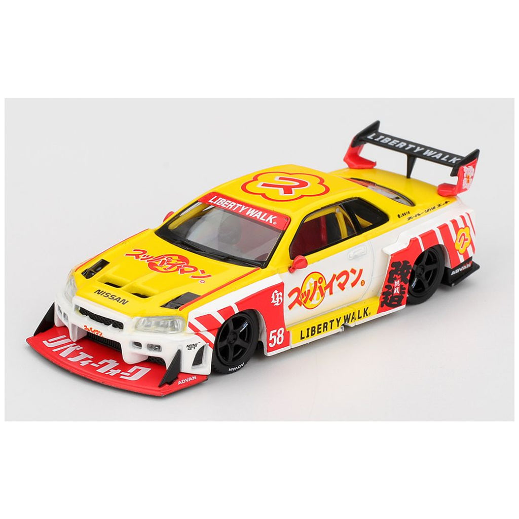 Mini GT #1204: Nissan LB-ER34 Super Silhouette SKYLINE Suppaiman Okinawa