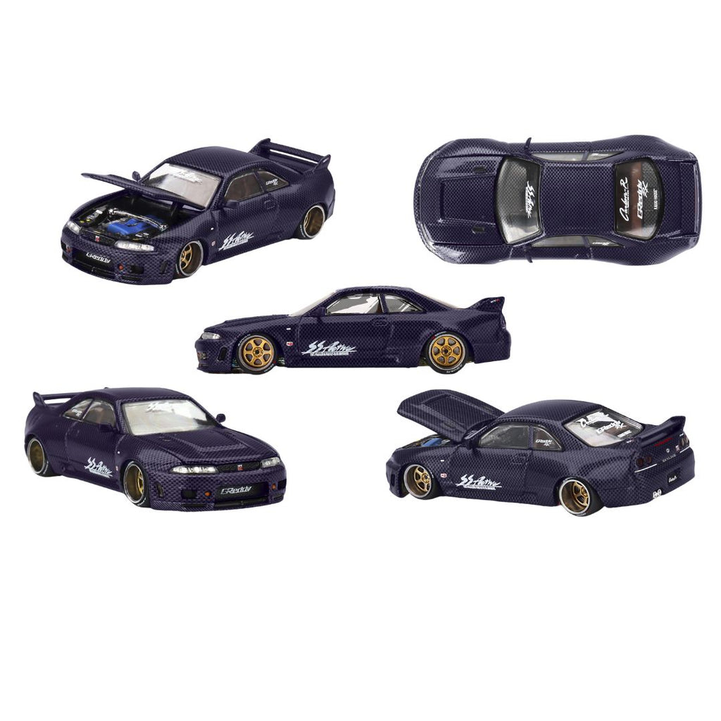 Mini GT #163: Kaido House Nissan Skyline GT-R (R33) Active Carbon