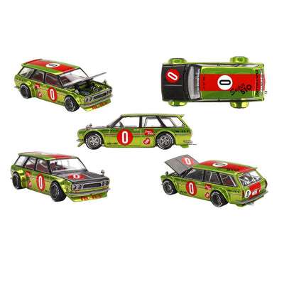 Mini GT #164: Kaido House Datsun KAIDO 510 Wagon OG Flo Yellow
