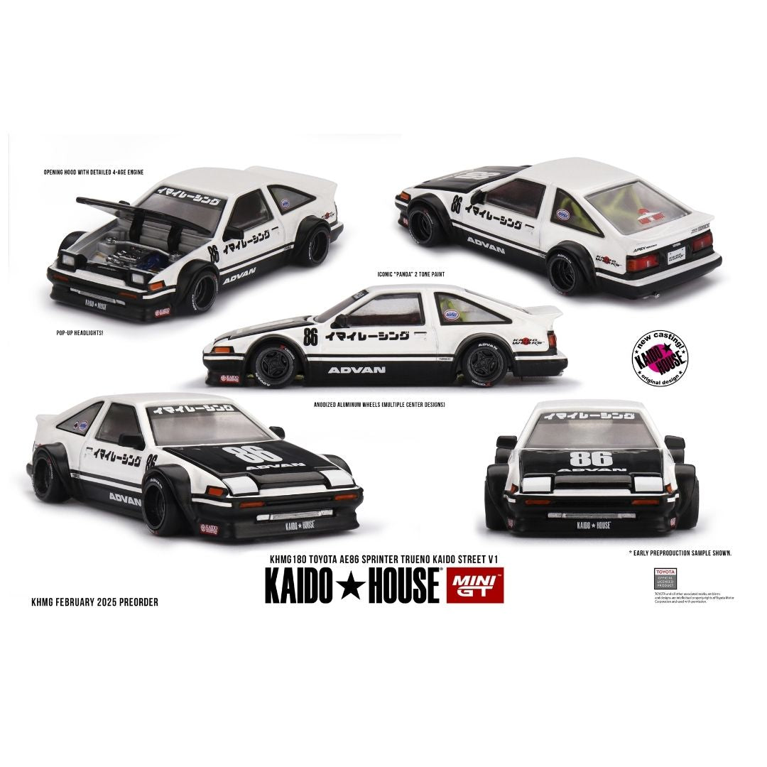 Mini GT Kaido House #180: Toyota AE86 Sprinter Trueno Kaido Street