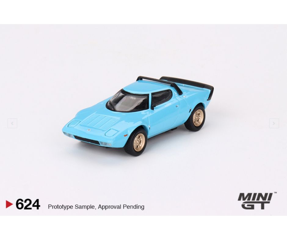 Mini GT #624: Lancia Stratos HF Stradale Azzuro Chiaro