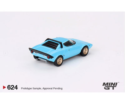 Mini GT #624: Lancia Stratos HF Stradale Azzuro Chiaro