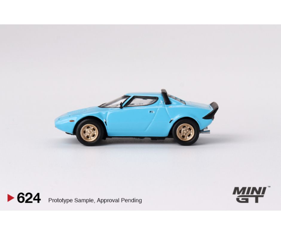 Mini GT #624: Lancia Stratos HF Stradale Azzuro Chiaro