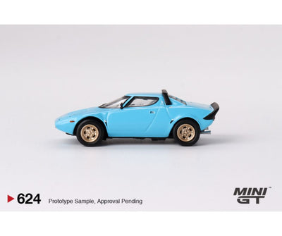 Mini GT #624: Lancia Stratos HF Stradale Azzuro Chiaro