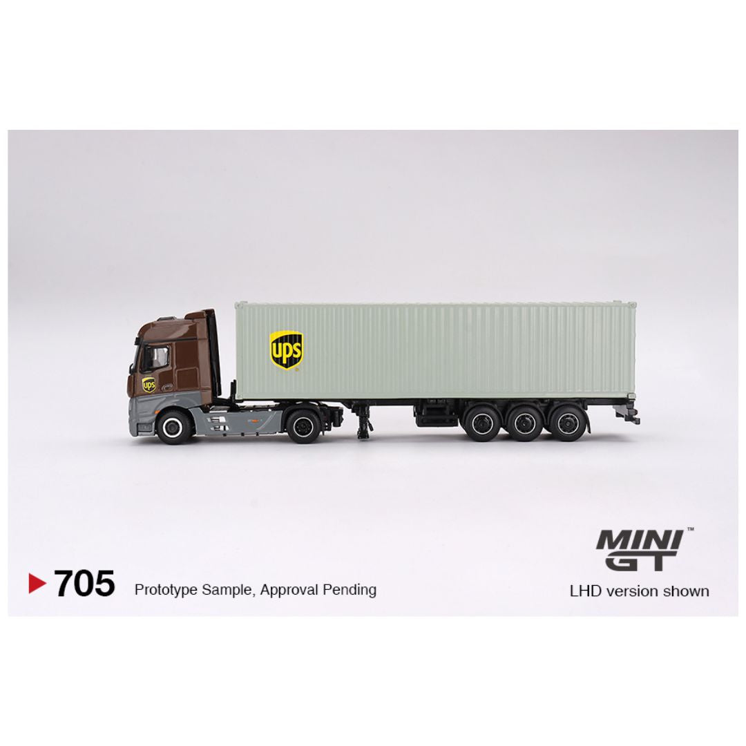 Mini GT #705: Mercedes-Benz Actros w/ 40 Ft Container 