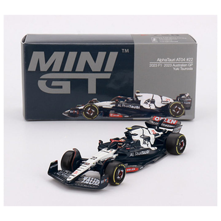 MINIGT 1:64 AlphaTauri AT04 #21 Nyck de Vries #22 Yuki Tsunoda 2023 F1 MINIGT 1:64 AlphaTauri AT04 #21 Nyck de Vries #22 Yuki Tsunoda 2023 F1