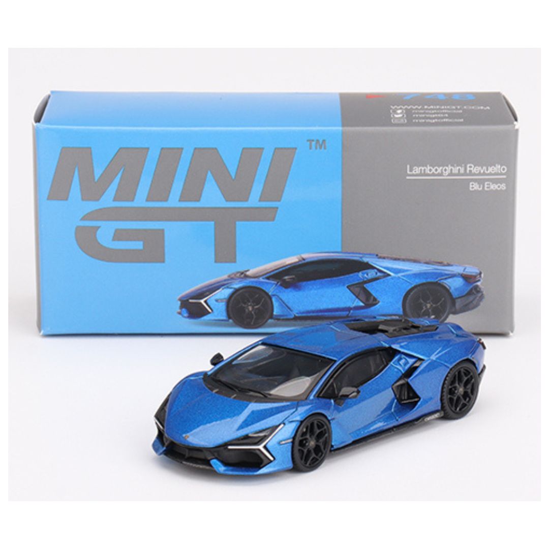 Mini GT #748: Lamborghini Revuelto Blu Eleos 1:64