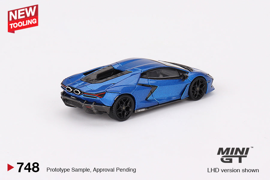 Mini GT #748: Lamborghini Revuelto Blu Eleos 1:64