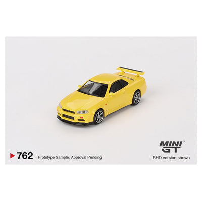 Mini GT #762: Nissan Skyline GT-R (R34) V-Spec Lightning Yellow