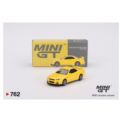 Mini GT #762: Nissan Skyline GT-R (R34) V-Spec Lightning Yellow