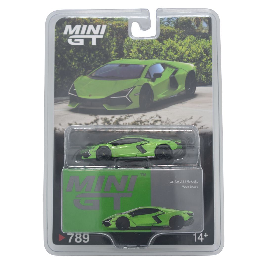 Mini GT #789 BL: Lamborghini Revuelto Verde Selvans