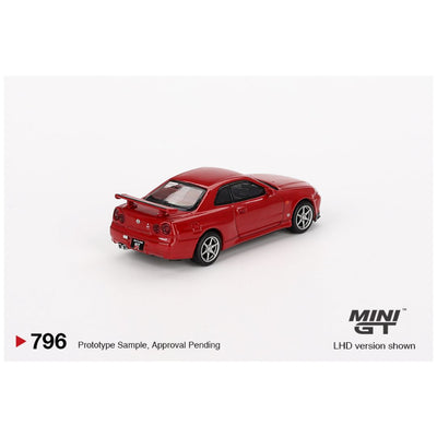 Mini GT #796: Nissan Skyline GT-R (R34) V-Spec Active Red - 1:64