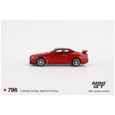 Mini GT #796: Nissan Skyline GT-R (R34) V-Spec Active Red - 1:64