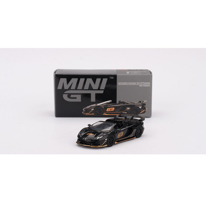 Mini GT #803: Lamborghini Aventador SVJ 63 Roadster Nero
