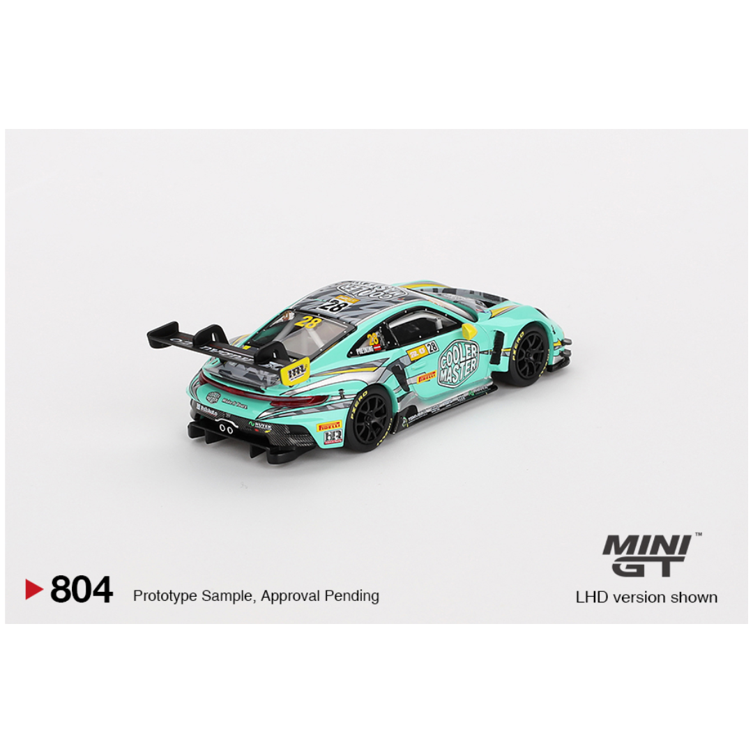 Mini GT #804: Porsche 911 GT3 R #28 HubAuto Racing 2023 FIA GT World Cup 70th Macau Grand Prix 1:64