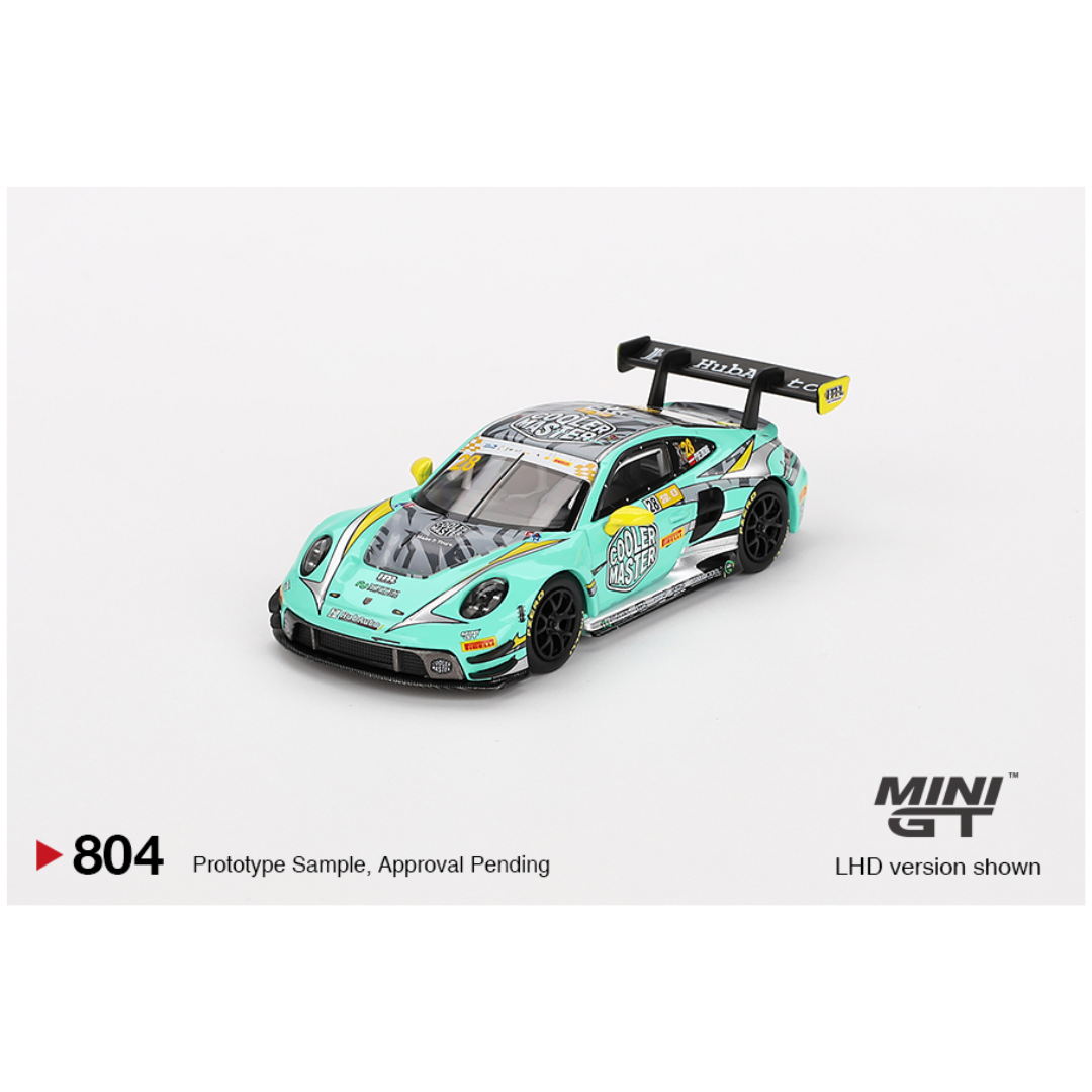 Mini GT #804: Porsche 911 GT3 R #28 HubAuto Racing 2023 FIA GT World Cup 70th Macau Grand Prix 1:64