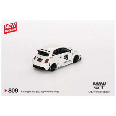 Mini GT #809: LB-WORKS x Abas Works ABARTH 595 Gara White 1:64