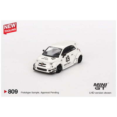 Mini GT #809: LB-WORKS x Abas Works ABARTH 595 Gara White 1:64
