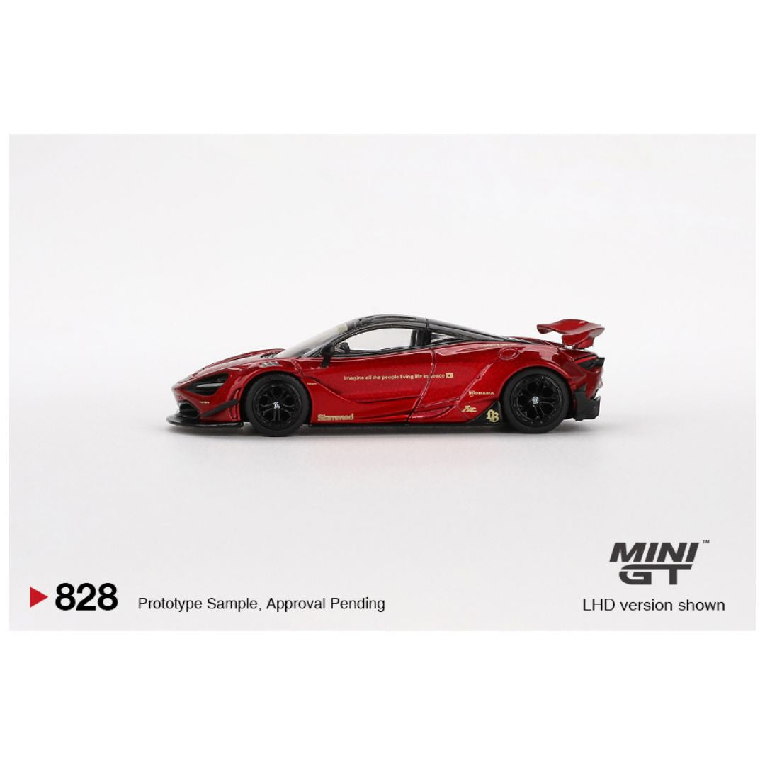 Mini GT #828: McLaren 720S LB★Works Gem Red