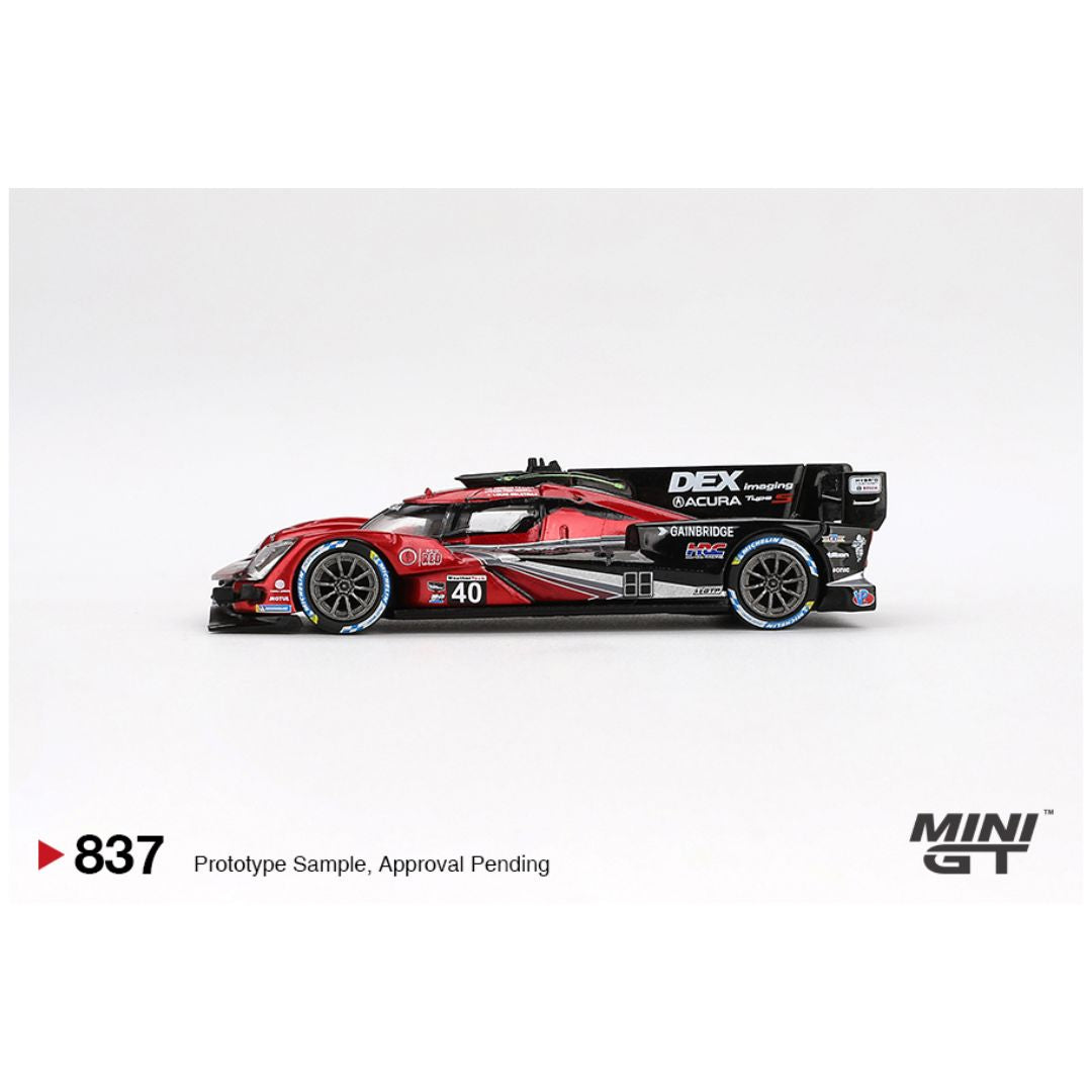 Mini GT #837: Acura ARX-06 GTP #40 Wayne Taylor Racing with Andretti 2024 IMSA Sebring 12Hrs Winner 1:64