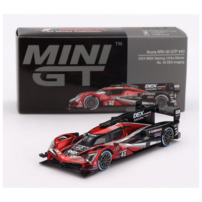 Mini GT #837: Acura ARX-06 GTP #40 Wayne Taylor Racing with Andretti 2024 IMSA Sebring 12Hrs Winner 1:64