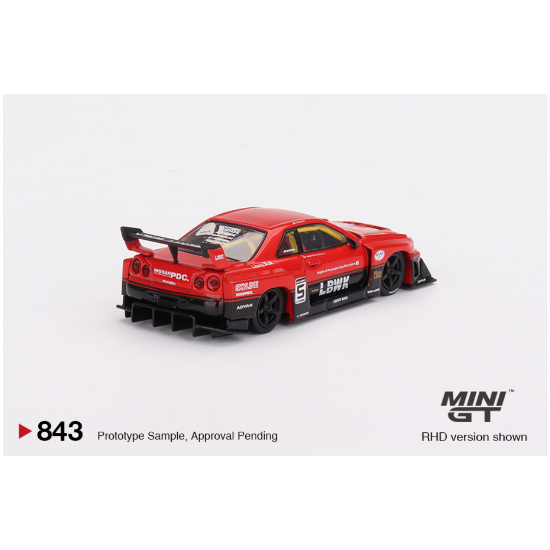 MINI GT Nissan LB-ER34 Red Chrome 【公式通販】