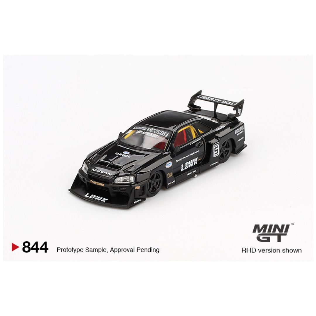 Mini GT #844: Nissan LB-ER34 Super Silhouette SKYLINE Black 1:64
