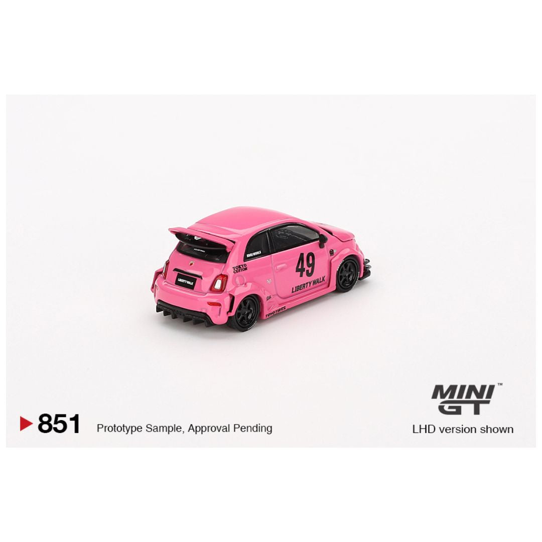 Mini GT #851: ABARTH 595 LB-WORKS x Abas Works Pink