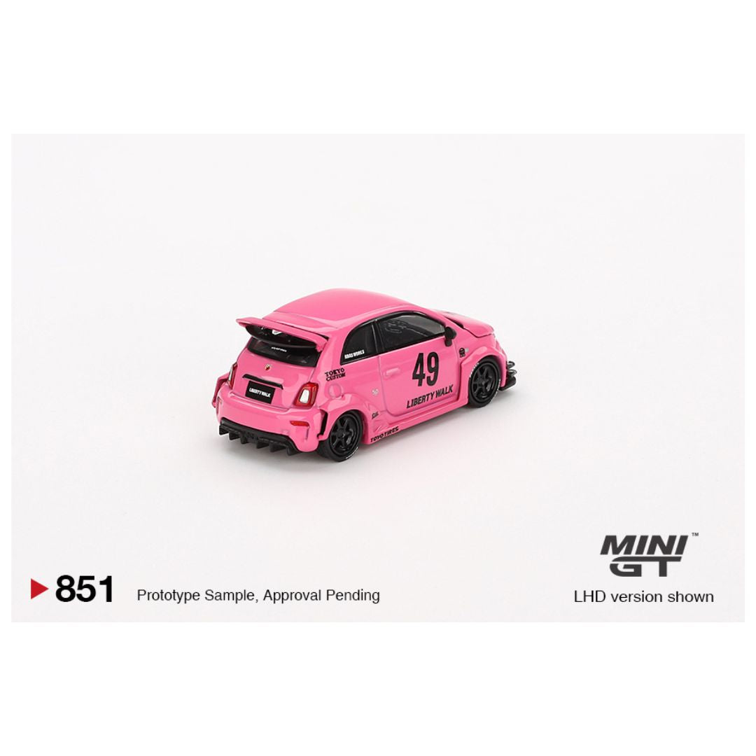 Mini GT #851: ABARTH 595 LB-WORKS x Abas Works Pink