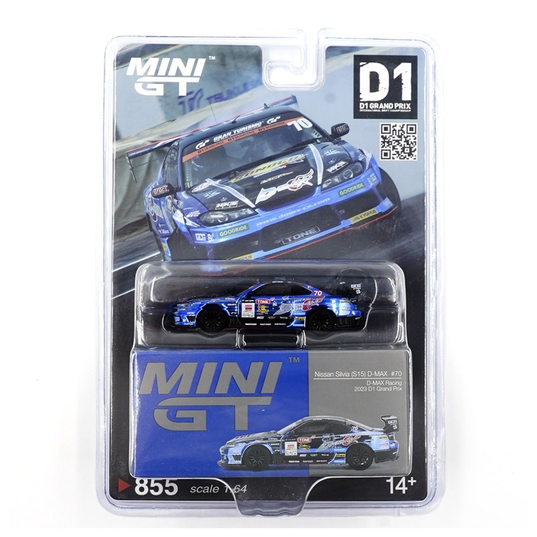 Mini GT #855 BL: Nissan Silvia (S15) D-MAX #70 D-MAX Racing 2023 D1 Grand Prix
