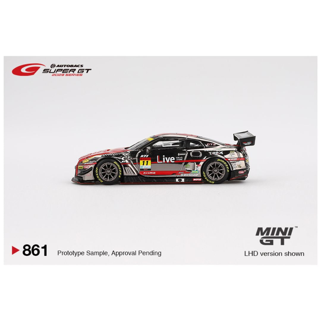 Mini GT #861 BL: Nissan GT-R NISMO GT3 #11 "GAINER TANAX GT-R" GAINER 2023 SUPER GT SERIES
