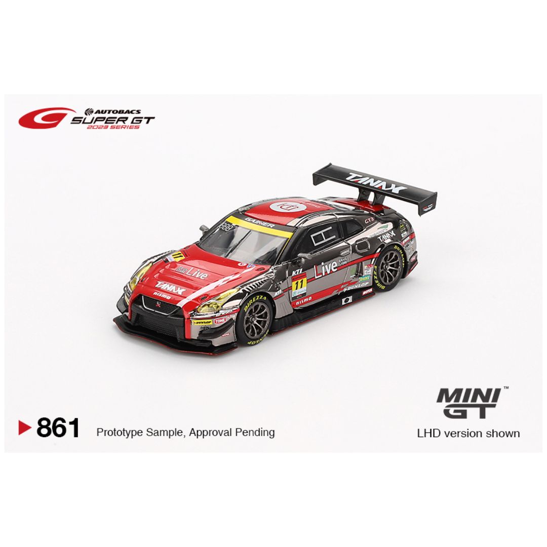 Mini GT #861 BL: Nissan GT-R NISMO GT3 #11 "GAINER TANAX GT-R" GAINER 2023 SUPER GT SERIES