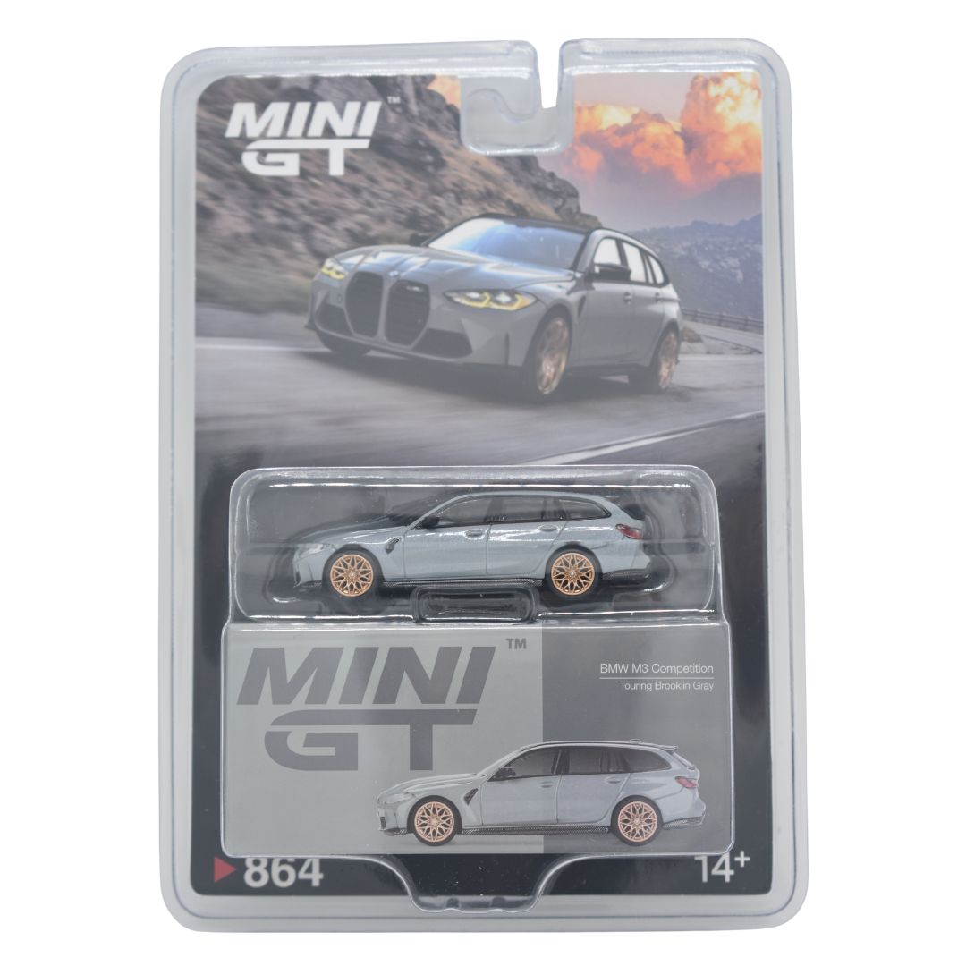Mini GT #864 BL: BMW M3 Competition Touring Brooklyn Grey