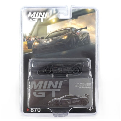 Mini GT #870: BL McLaren F1 GTR #59 1995 Le Mans 24Hr Winner Post-Race Weathered