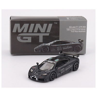 Mini GT #870: McLaren F1 GTR #59 1995 Le Mans 24Hr Winner Post-Race Weathered