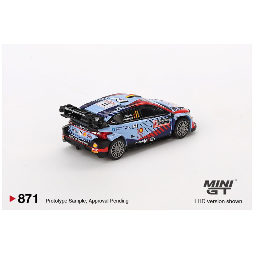 Mini GT #871: Hyundai i20 N Rally1 Hybrid #11 2024 Rallye Monte-Carlo Winner 1:64
