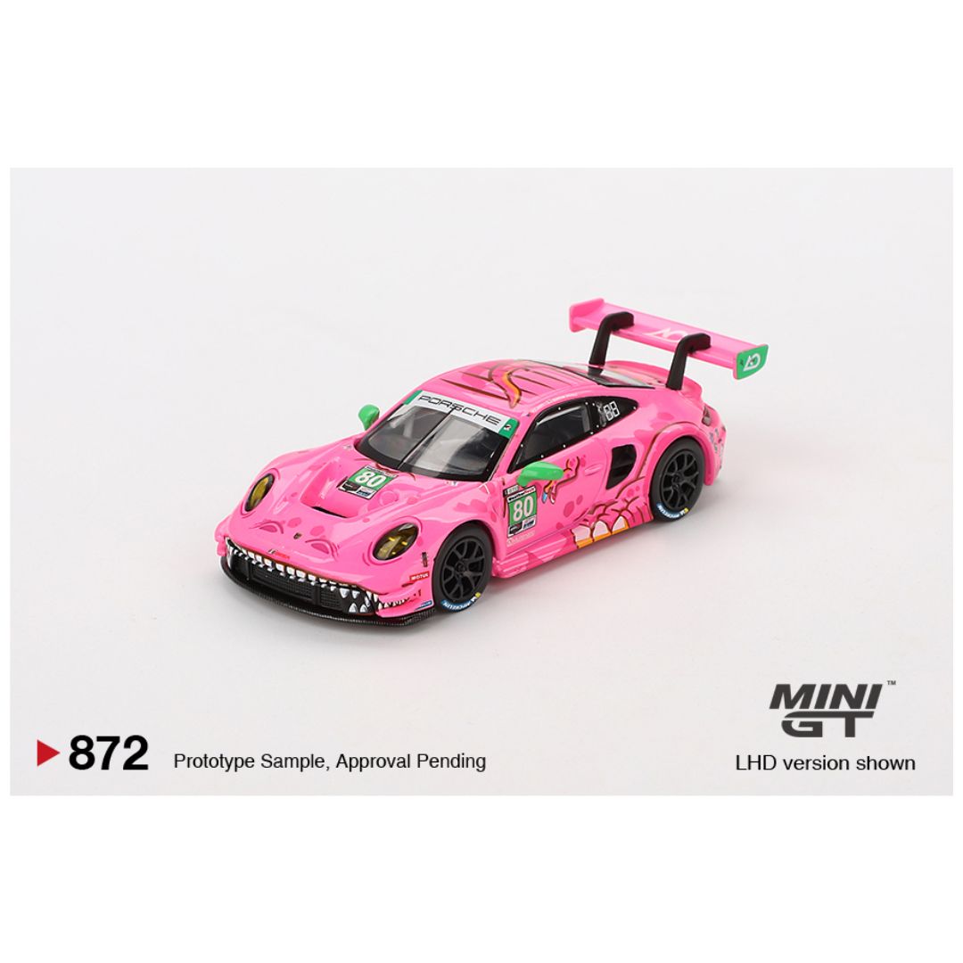 Mini GT #872: Porsche 911 GT3 R #80 AO Racing 2023 IMSA VIRginia Roxy 1:64