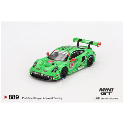 Mini GT #889: Porsche 911 GT3 R #77 AO Racing 2024 IMSA Daytona 24 Hrs GTD Pro 2nd Place