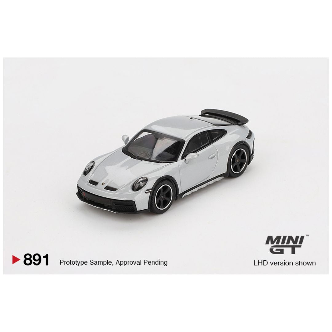 Mini GT #891: Porsche 911 Dakar Ice Gray Metallic 1:64