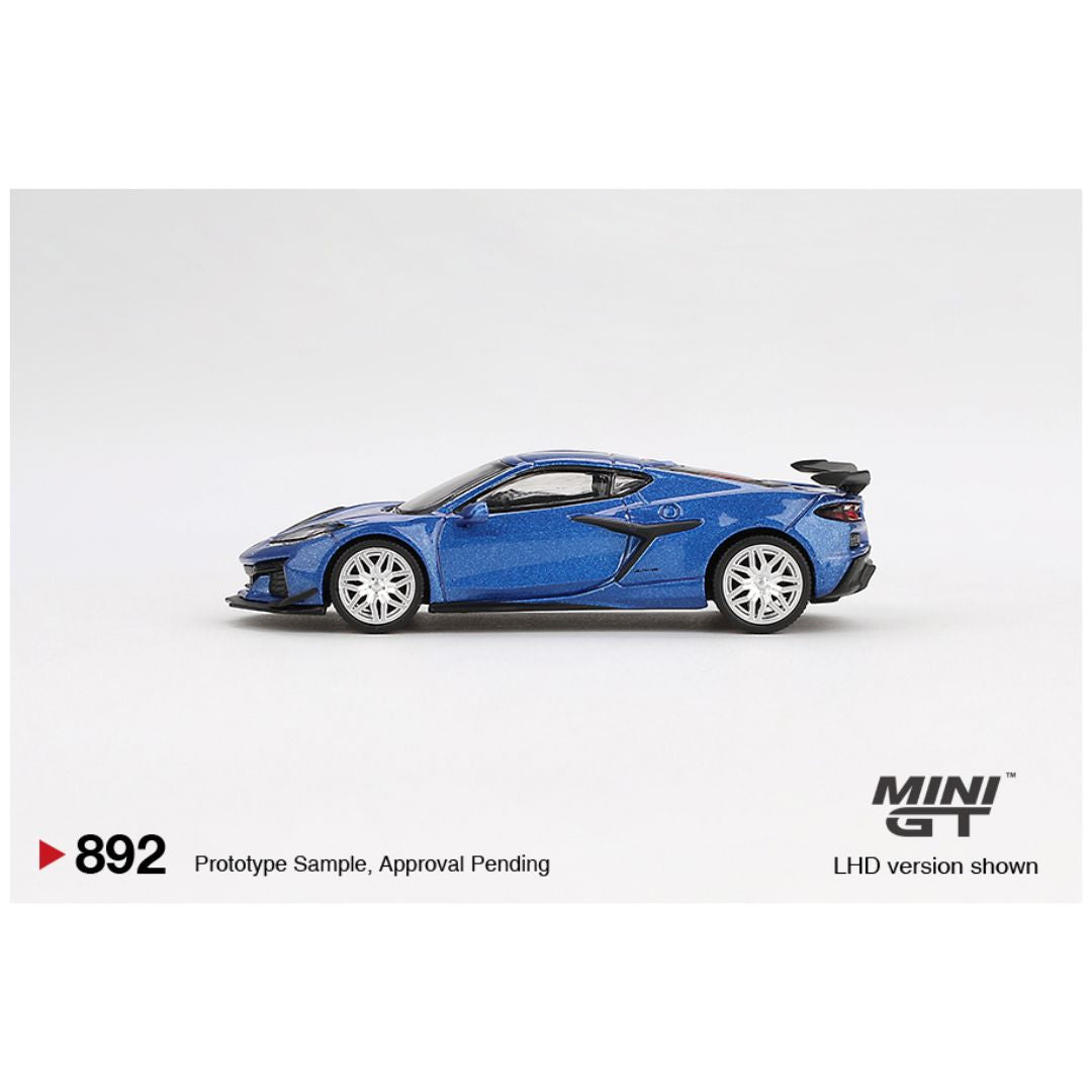 Mini GT #892: Chevrolet Corvette Z06 2023 Elkhart Lake Blue Metallic