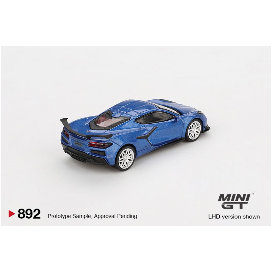 Mini GT #892: Chevrolet Corvette Z06 2023 Elkhart Lake Blue Metallic