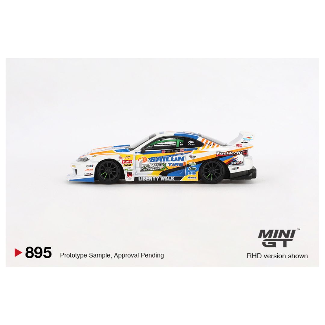Mini GT #895: Nissan LB-Super Silhouette S15 SILVIA #555 2023 Formula Drift Japan 1:64